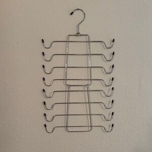 Set of 2- Silver Metal Multi-Tier Hanger